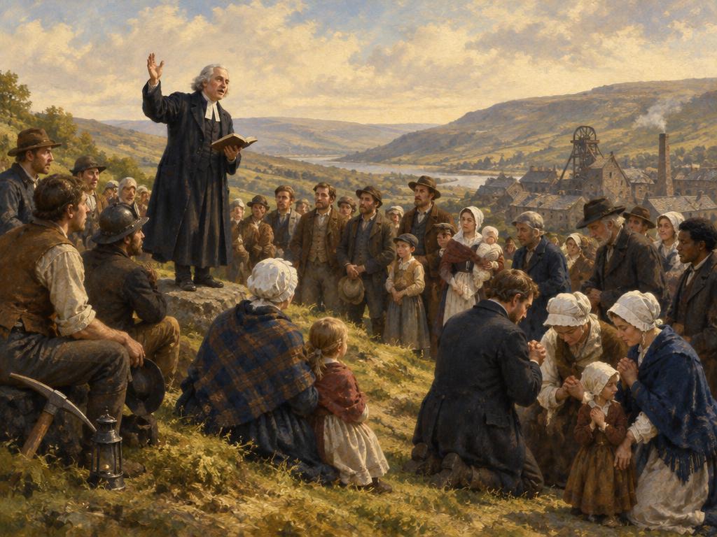 An artist's impression of an Oxford prayer group studying scripture and serving neighbours.